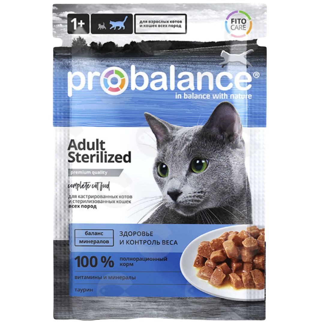 probalance թաց կեր ստերջացված կատուների համար