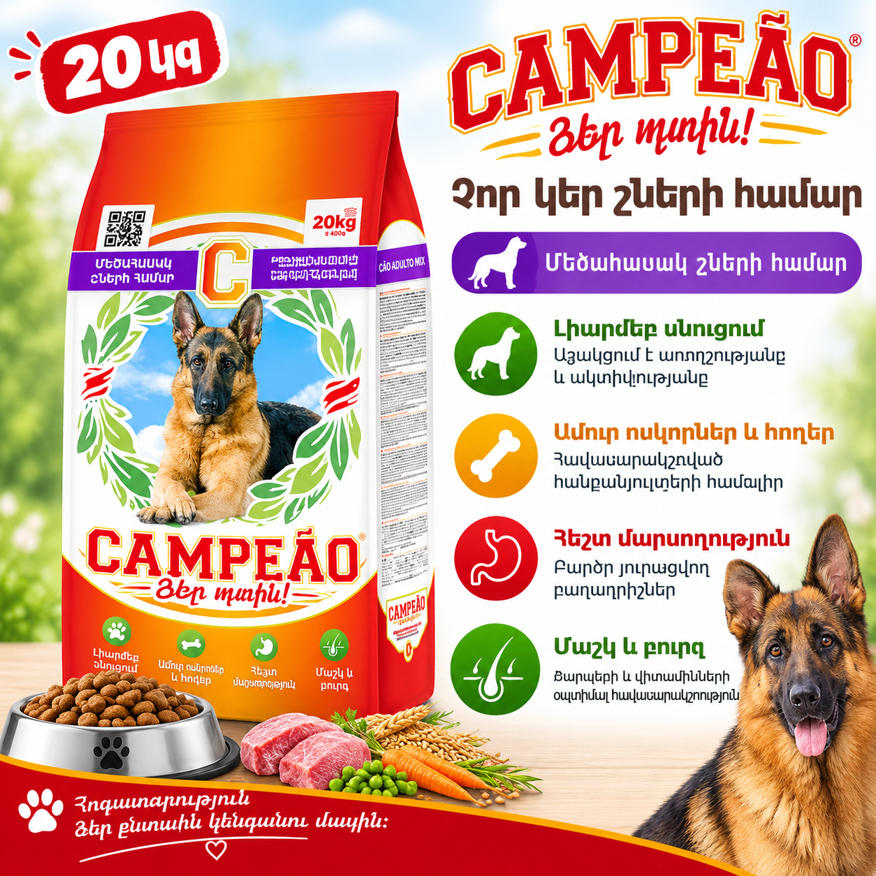 CAMPEAO ADULT MIX շան կեր