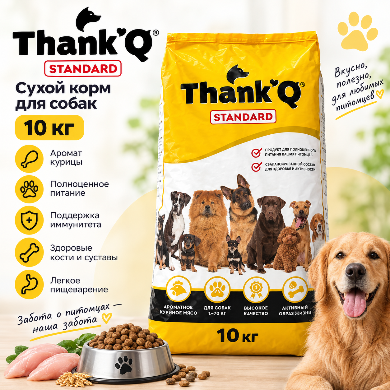 ThankQ Standard չոր կեր 10 կգ